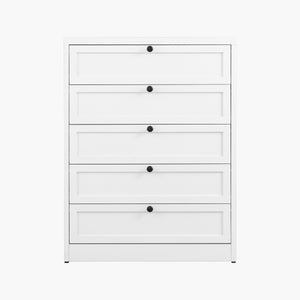 Yizosh 5-Drawer White Metal Dresser with Storage