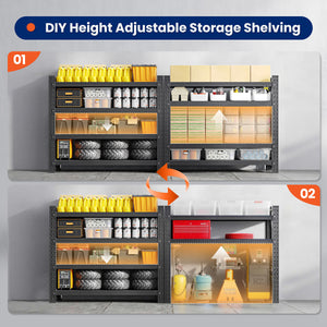 Yizosh 40" W Heavy Duty Garage Storage Shelves – 3000 lbs Capacity, Adjustable Standing Shelf
