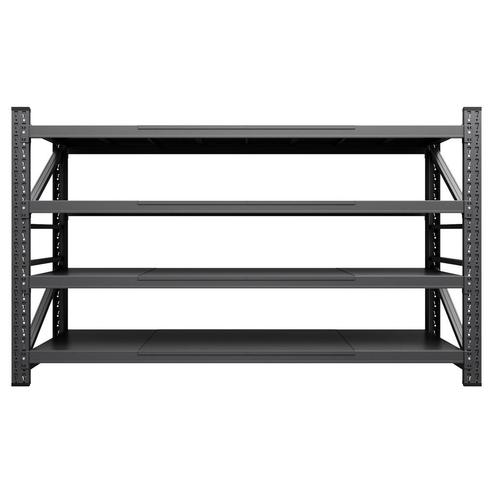 Yizosh 68" W Heavy Duty Metal Garage Shelving – 4 Tier Storage Rack, 8000 lbs Capacity