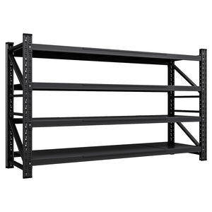 Yizosh 68" W Heavy Duty Metal Garage Shelving – 4 Tier Storage Rack, 8000 lbs Capacity