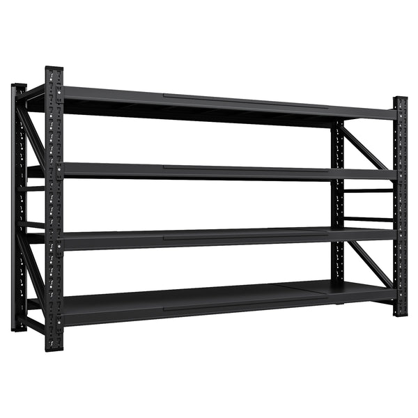 Yizosh 68" W Heavy Duty Metal Garage Shelving – 4 Tier Storage Rack, 8000 lbs Capacity