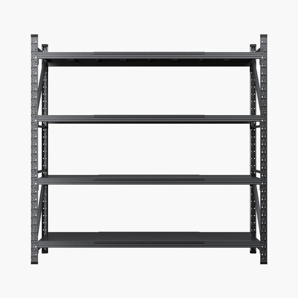 71" W Heavy Duty Metal Garage Shelving – 4-Tier Adjustable Steel Storage Rack, 5000 lbs Capacity