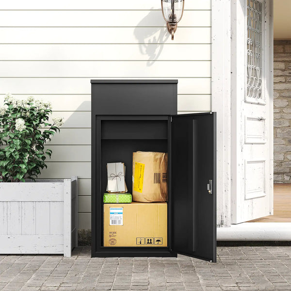 Yizosh 41.3"H Outdoor Package Delivery Box with Coded Lock and Anti-Theft Design