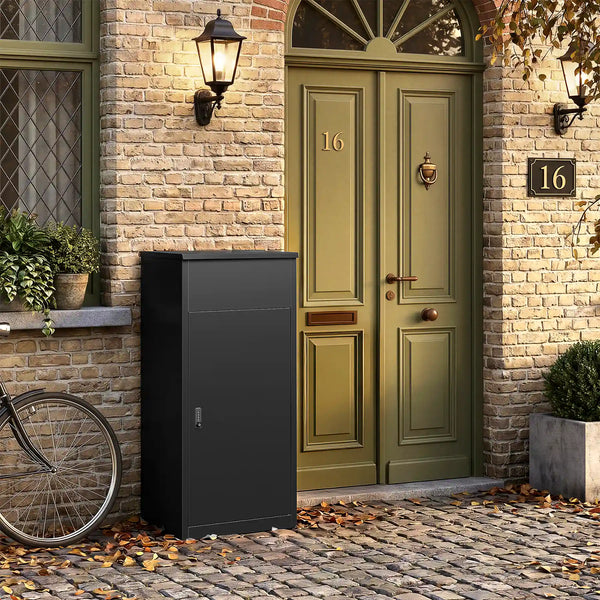 Yizosh 41.3"H Outdoor Package Delivery Box with Coded Lock and Anti-Theft Design