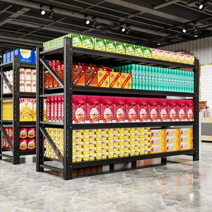 Yizosh 75" W Heavy Duty Metal Shelving – 9000 lbs Capacity, Adjustable Steel Shelf