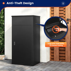 Yizosh 41.3"H Outdoor Package Delivery Box with Coded Lock and Anti-Theft Design