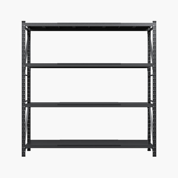 79" W Heavy Duty Metal Garage Shelving – 4-Tier Adjustable Steel Storage Rack, 7000 lbs Capacity