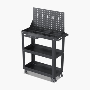 Yizosh 3-Tier Rolling Tool Cart with Wheels – 440 lbs Heavy-Duty Metal Utility Cart