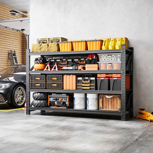 Yizosh 75" W Heavy Duty Metal Shelving – 9000 lbs Capacity, Adjustable Steel Shelf